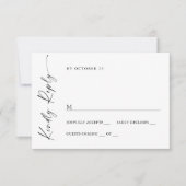 Elegante einfache Minimalistische Kalligraphie RSVP Karte (Vorderseite)