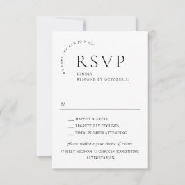 Elegante einfache Minimalistische Kalligraphie RSVP Karte