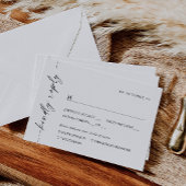 Elegante einfache Minimalistische Kalligraphie RSVP Karte