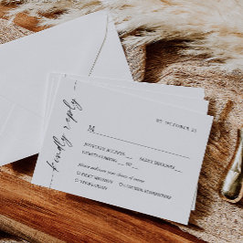 Elegante einfache Minimalistische Kalligraphie RSVP Karte