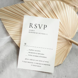 Elegante einfache Minimalistische Kalligraphie RSVP Karte