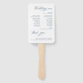 Elegante einfache Minimalistische Moderne Hochzeit Fächer (Rückseite)