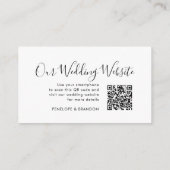 Elegante, einfache Minimalistische moderne Website Begleitkarte (Rückseite)