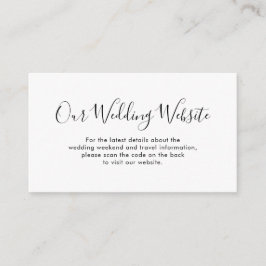 Elegante, einfache Minimalistische moderne Website Begleitkarte