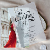 Elegante einfache Minimalistische Retro-Hochzeit Pergament Einladungen