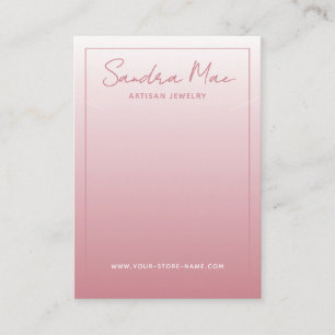 Elegante einfache minimalistische Schmuckanzeigeka Visitenkarte