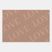 Elegante einfache Mocha-Mousse mit Monogram-Hochze Geschenkpapier Set (Vorderseite 3)