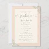 Elegante Einfache Moderne Abschluss Einladung (Vorderseite)