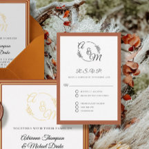 Elegante einfache moderne Burnt Orange feierliche