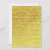 Elegante einfache, moderne Goldrings Hochzeit Einladung (Rückseite)