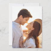 Elegante einfache moderne Hochzeit Save The Date (Rückseite)