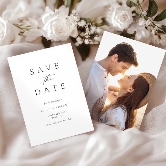 Elegante einfache moderne Hochzeit Save The Date