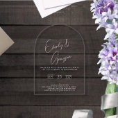 Elegante, einfache, moderne Minimalistische Weiße  Acryleinladungen