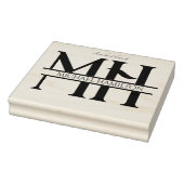 Elegante einfache moderne Monogramm-Initialen Name Gummistempel (Stempel)