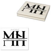 Elegante einfache moderne Monogramm-Initialen Name Gummistempel (Stempel)