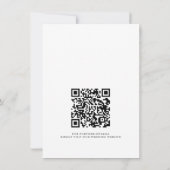 Elegante, einfache, moderne, rosa Hochzeitsdetails Einladung (Rückseite)