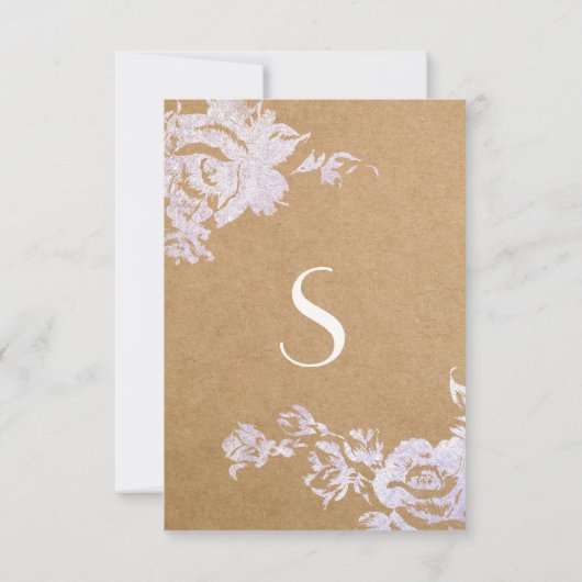 Elegante Einfache moderne Rose Blumengestelle Imit Einladung (Rückseite)