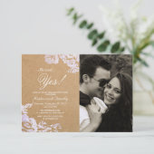 Elegante einfache moderne Rose Blumenkohl-Imitat S Einladung (Stehend Vorderseite)