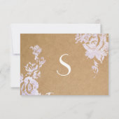 Elegante einfache moderne Rose Blumenkohl-Imitat S Einladung (Rückseite)