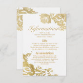 Elegante Einfache moderne Rose Hochzeit der Blumen Begleitkarte (Vorne/Hinten)