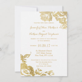 Elegante Einfache moderne Rose Hochzeit der Blumen Einladung