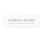 Elegante Einfache moderne Rücksendeadresse (Vorne)