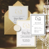 Elegante einfache moderne Schwarz-Weiß-Hochzeit RSVP Karte