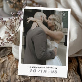 Elegante Einfache Moderne Schwarz-weiße Hochzeit m Save The Date