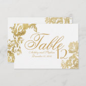 Elegante Einfache Moderne Tischnummer (Vorne/Hinten)