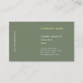 Elegante, einfache moderne, trendige Farben Berufl Visitenkarte (Rückseite)