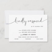 Elegante, einfache, moderne UAWG der Scripture Res RSVP Karte (Vorderseite)