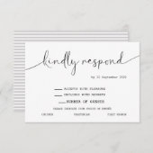 Elegante, einfache, moderne UAWG der Scripture Res RSVP Karte (Vorne/Hinten)