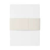 Elegante einfache Monogram Cream Ivory Wedding Einladungsbanderole (Rückseitenbeispiel)