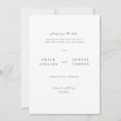 Elegante einfache Moscha Mousse Rustikale, neutral Save The Date (Vorderseite)