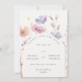 Elegante einfache Moscha Mousse Rustikale, neutral Save The Date (Vorderseite)