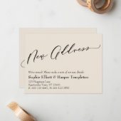 Elegante, einfache neue Adressbuchkarte Mitteilungskarte (Vorderseite/Rückseite Beispiel)