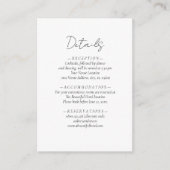 Elegante, einfache, neutrale Moscha-Mousse-Hochzei Begleitkarte (Vorderseite)