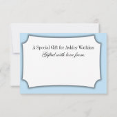 Elegante, einfache No Wrap Babydusche, Baby Blue (Rückseite)