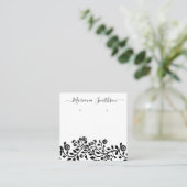 Elegante, einfache Ohrringe-Display-Karten Quadratische Visitenkarte (Stehend Vorderseite)