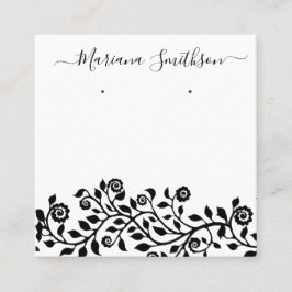 Elegante, einfache Ohrringe-Display-Karten Quadratische Visitenkarte