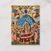 Elegante, einfache orthodoxe Beerdigungskarte Platzkarte (Rückseite)