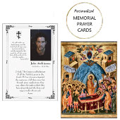 Elegante, einfache orthodoxe Beerdigungskarte Platzkarte