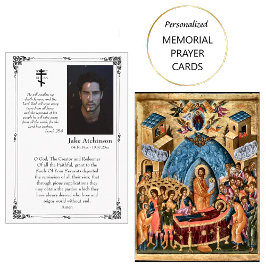 Elegante, einfache orthodoxe Beerdigungskarte Platzkarte