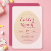 Elegante einfache Ostern Brunch Ei Hunt Soft Pink Einladung