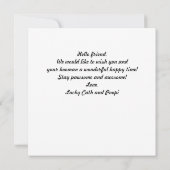 Elegante Einfache Personalisierte Foto Collage Pos (Rückseite)