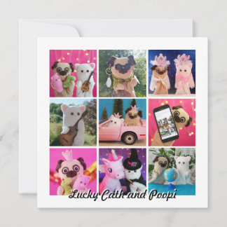 Elegante Einfache Personalisierte Foto Collage Pos