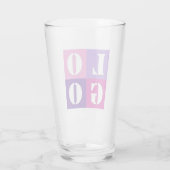 Elegante, einfache Personalisierte Hochzeit Glas (Rückseite)