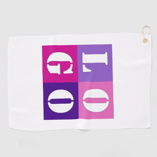 Elegante, einfache Personalisierte Hochzeit Golfhandtuch (Horizontal)