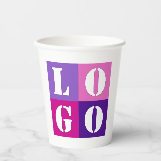 Elegante, einfache Personalisierte Hochzeit Pappbecher (Vorderseite)