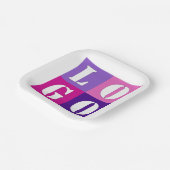 Elegante, einfache Personalisierte Hochzeit Pappteller (Gewinkelt)